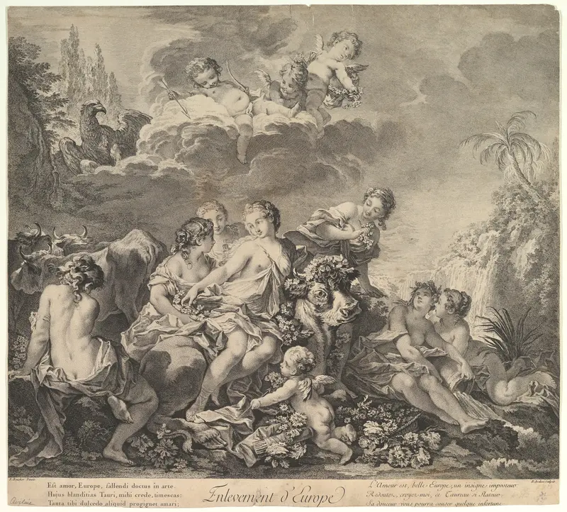 Enlevement d'Europe (Abduction of Europa) Wall Art by Pierre Alexandre Aveline - High-Resolution Digital Print