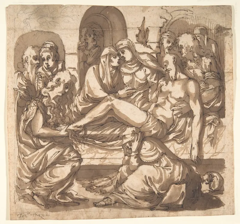 Entombment Wall Art by Maso da San Friano (Tommaso Manzuoli) - High-Resolution Digital Print