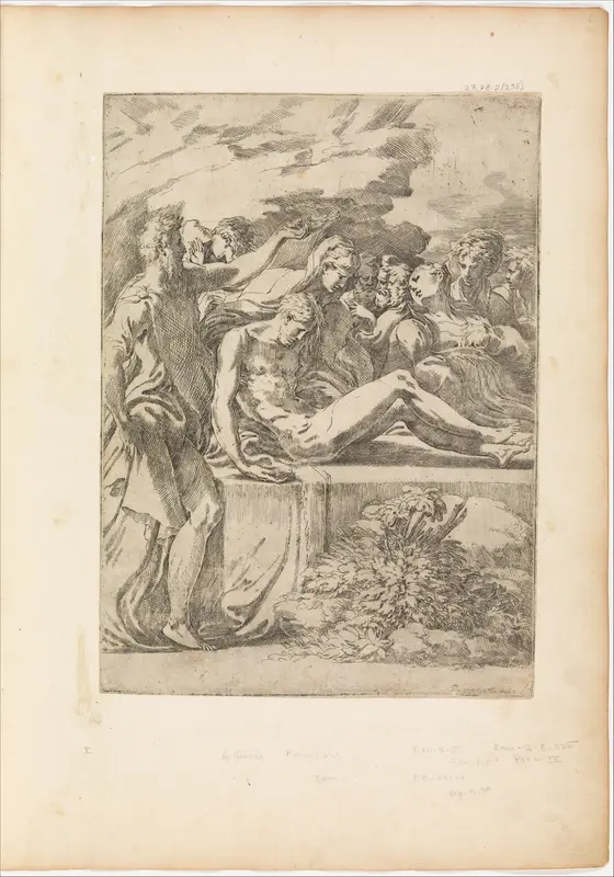 Entombment Facing Right Wall Art by Parmigianino (Girolamo Francesco Maria Mazzola) - High-Resolution Digital Print