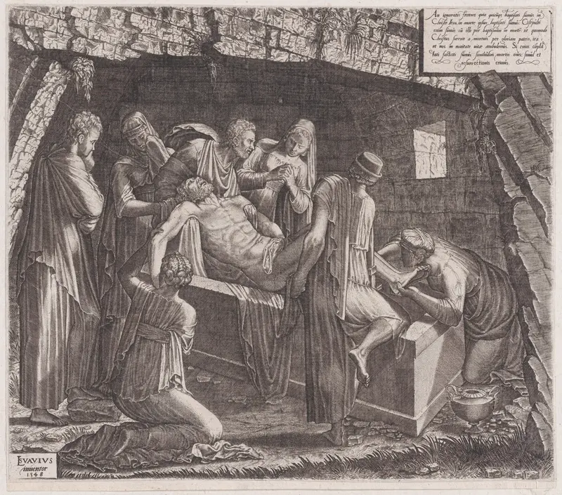 Entombment of Christ Wall Art by Lambert Suavius - High-Resolution Digital Print