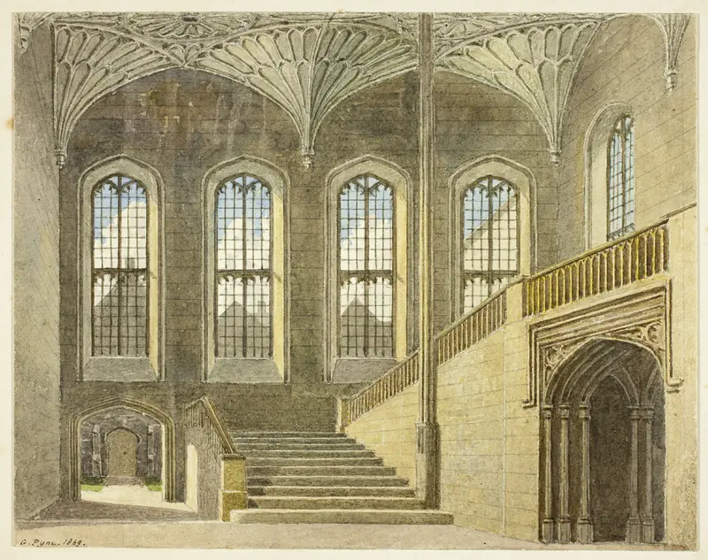 Entrance Hall, Christchurch, Oxford Wall Art by George Pyne - High-Resolution Digital Print