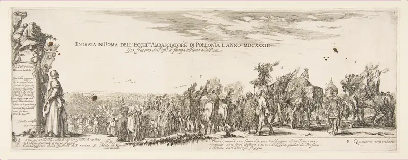 Entrance of the Polish Legation into Rome Wall Art by Stefano della Bella - High-Resolution Digital Print
