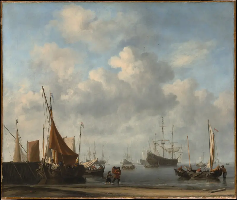 Entrance to a Dutch Port Wall Art by Willem van de Velde II - High-Resolution Digital Print