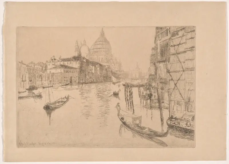 Entrance to Canal Grande Wall Art by Otto Henry Bacher - High-Resolution Digital Print