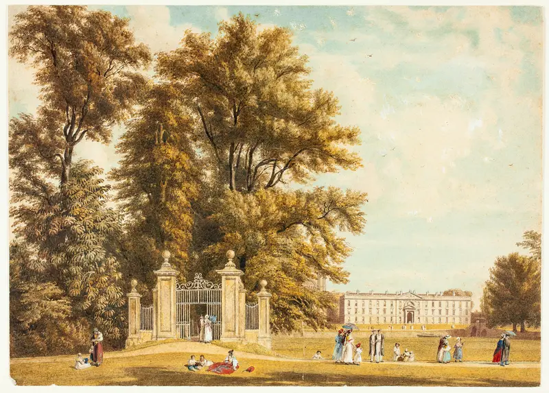 Entrance to the Avenue from Clare Hall Piece, Cambridge Wall Art by William Westall - High-Resolution Digital Print