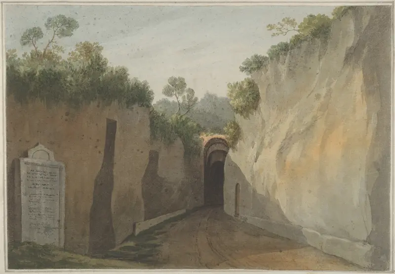 Entrance to the Grotto of Posillipo, Naples Wall Art by John "Warwick" Smith - High-Resolution Digital Print