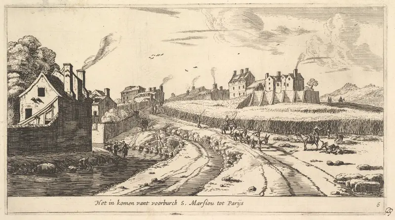 Entrance to the Suburb of Saint Marceau near Paris Wall Art by Reinier Nooms, called Zeeman - High-Resolution Digital Print