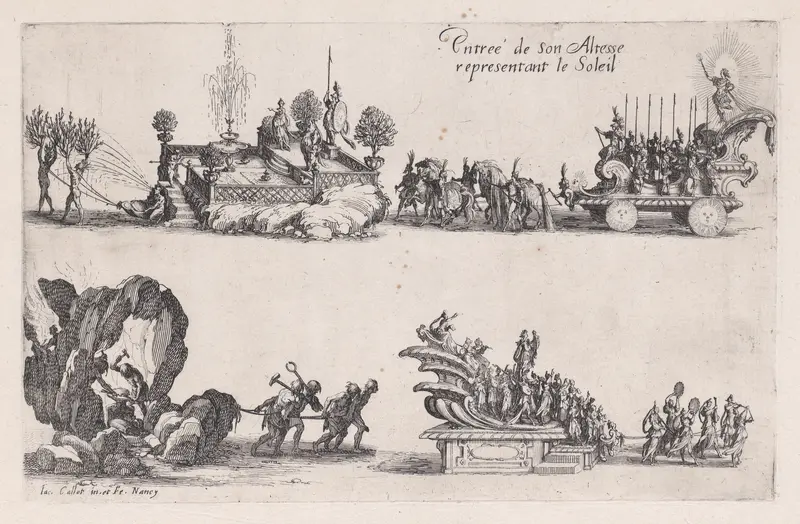 Entrée du duc Charles IV (Entrance of Duke Charles IV), from "Le Combat a la Barrière" Wall Art by Jacques Callot - High-Resolution Digital Print