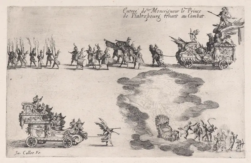 Entrée du Prince de Pfalzbourg (Entrance of the Prince of Pfalzbourg), from "Le Combat a la Barrière" Wall Art by Jacques Callot - High-Resolution Digital Print