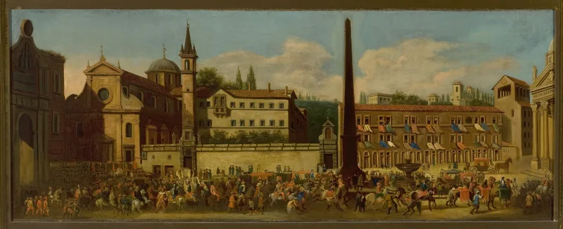 Entry of prince Michał Radziwiłł to Rome Wall Art by Pieter van Bloemen - High-Resolution Digital Print