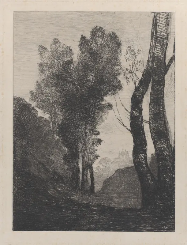 Environs of Rome Wall Art by Camille Corot - High-Resolution Digital Print