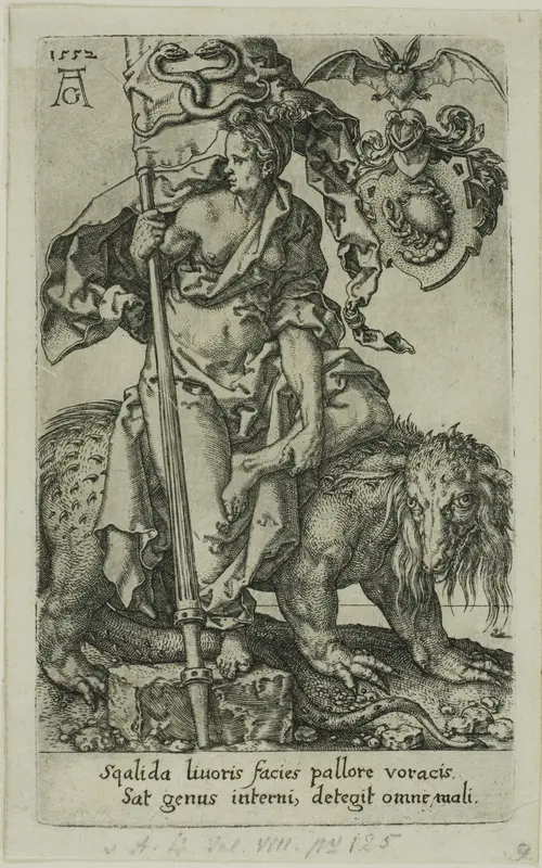 Envy, from the Vices Wall Art by Heinrich Aldegrever - High-Resolution Digital Print