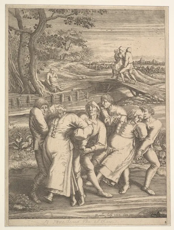 Epileptics Walking to the Left Wall Art by Hendrick Hondius I - High-Resolution Digital Print