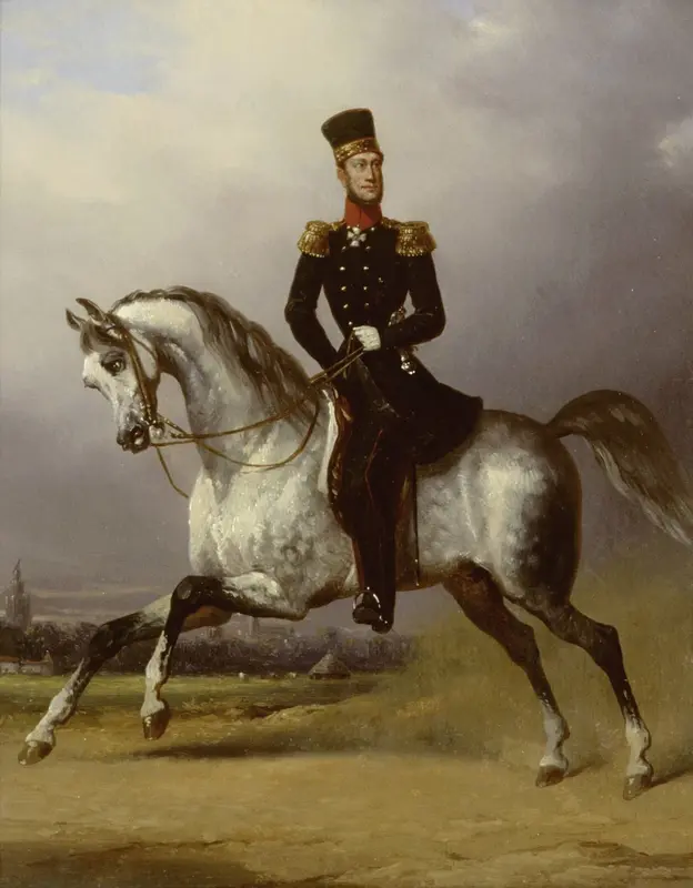 Equestrian Portrait of William II, King of the Netherlands Wall Art by Unknown - High-Resolution Digital Print