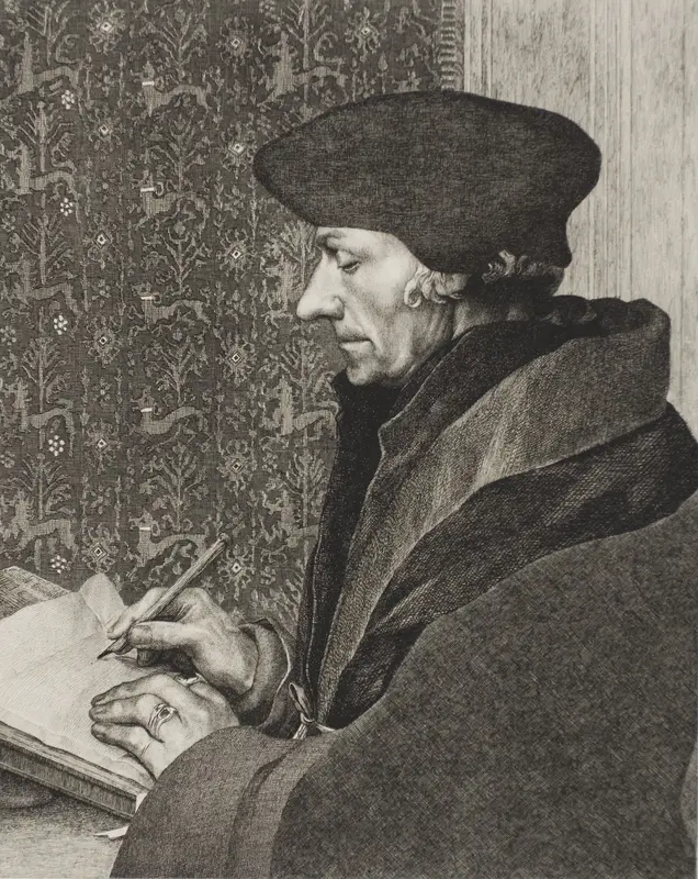 Erasmus Wall Art by Félix Henri Bracquemond - High-Resolution Digital Print