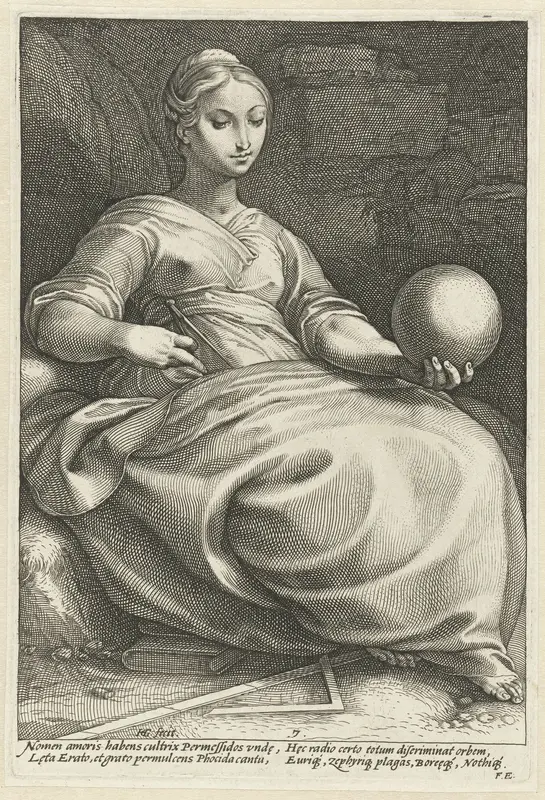 Erato Wall Art by Hendrick Goltzius - High-Resolution Digital Print