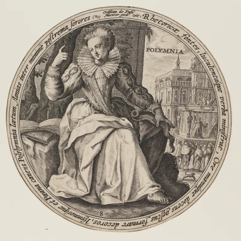 Erato, from The Muses Wall Art by Crispijn van de Passe, I - High-Resolution Digital Print
