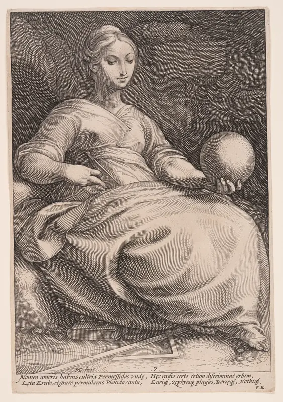 Erato, The Muse of Lyric Poetry, from The Nine Muses