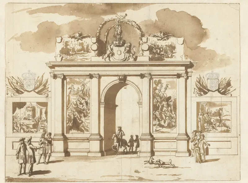 Ereboog voor Willem III, op de Plaats te 's-Gravenhage, 1691 Wall Art by Unknown - High-Resolution Digital Print