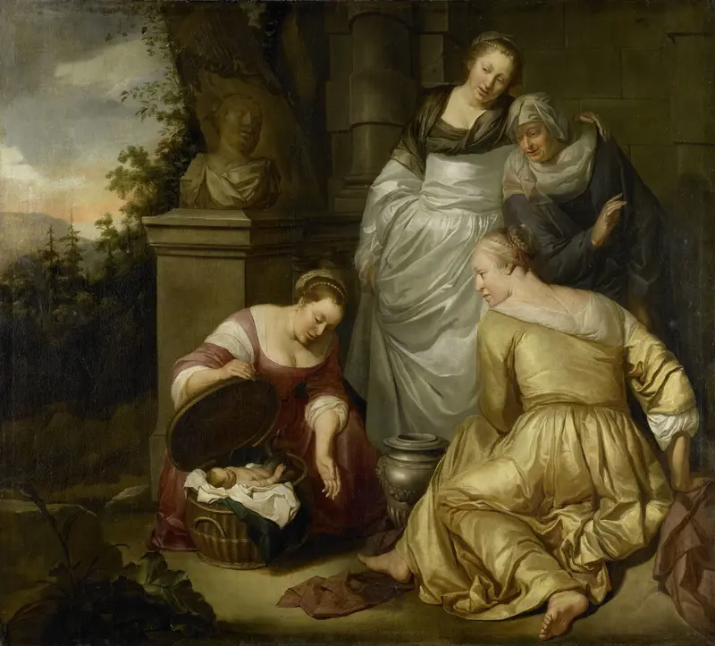 Erichthonius found by the daughters of Cecrops Wall Art by Hendrick Heerschop - High-Resolution Digital Print
