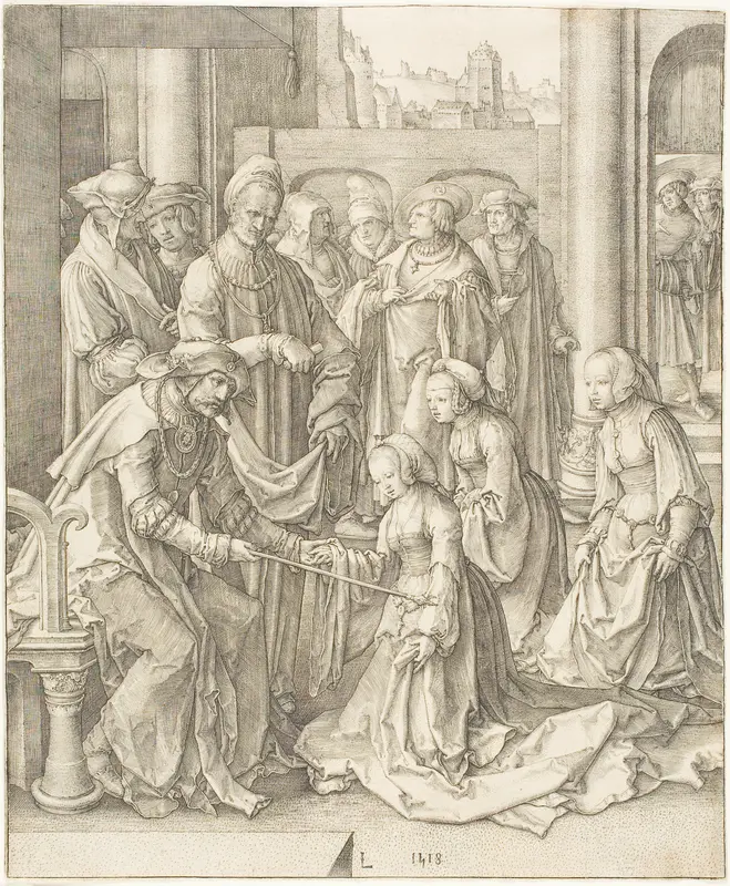 Esther Before Ahasuerus Wall Art by Lucas van Leyden - High-Resolution Digital Print