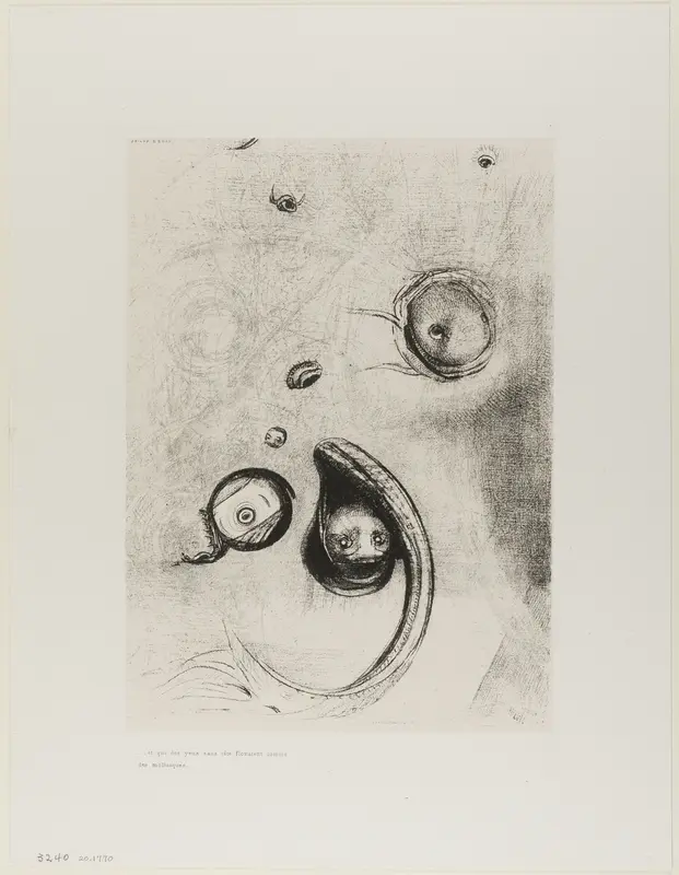 Et que des yeux sans tete flottaient comme des mollusques, plate XIII of Tentation de St. Antoine