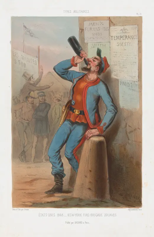 États-Unis 1865 - New York Fire Brigade - Zouaves Wall Art by Draner - High-Resolution Digital Print