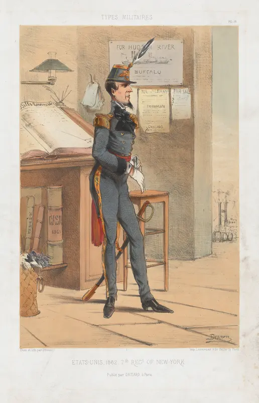 États-Unis d'Amerique 1865 - 7th Regt. of New-York Wall Art by Draner - High-Resolution Digital Print