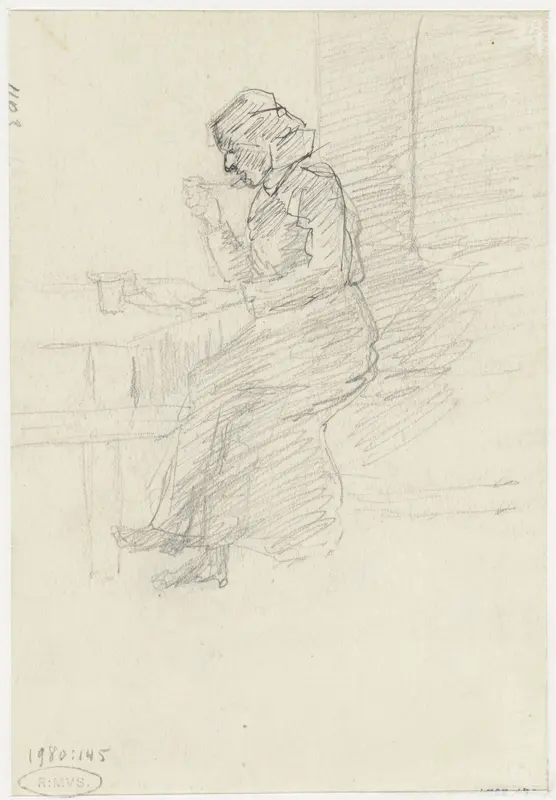 Etende vrouw, aan tafel