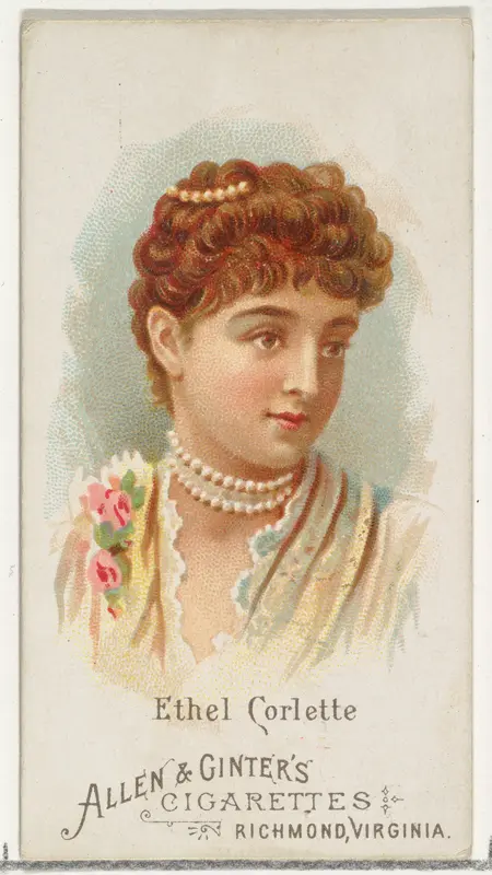 Ethel Corlette, from World's Beauties, Series 1 (N26) for Allen & Ginter Cigarettes Wall Art by Allen & Ginter - High-Resolution Digital Print