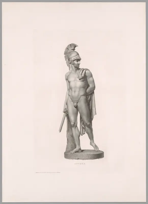 Ettore, Front View, from Oeuvre de Canova Wall Art by Antonio Canova - High-Resolution Digital Print