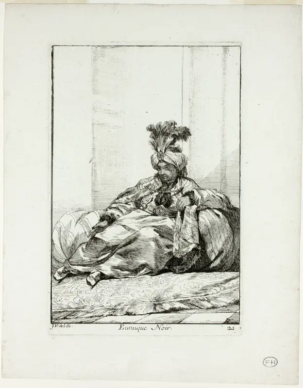 Eunuque Noir, plate 21 from Caravanne du Sultan à la Mecque