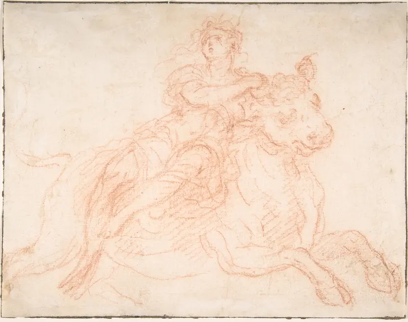 Europa and the Bull Wall Art by Anonymous, Italian, Bolognese, 17th century - High-Resolution Digital Print