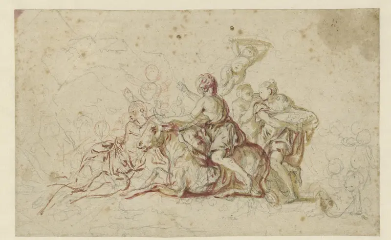 Europa ontvoerd door Jupiter in de gedaante van een stier Wall Art by Jean Honoré Fragonard - High-Resolution Digital Print