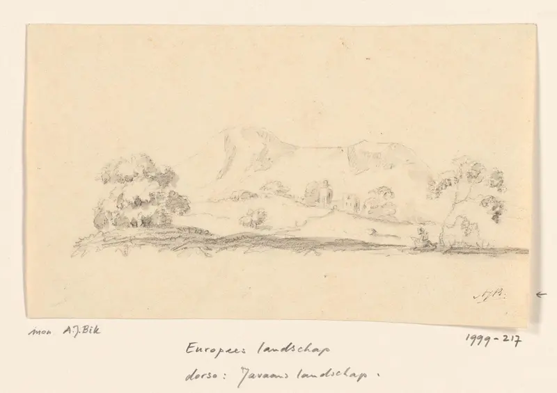 Europees landschap Wall Art by Adrianus Johannes Bik - High-Resolution Digital Print