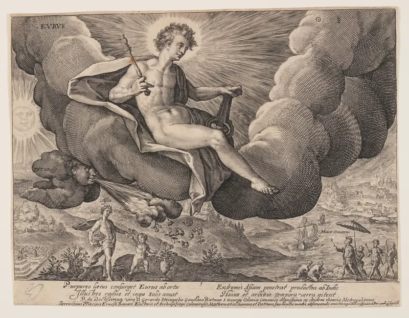Eurus, from The Winds Wall Art by Crispijn van de Passe, I - High-Resolution Digital Print