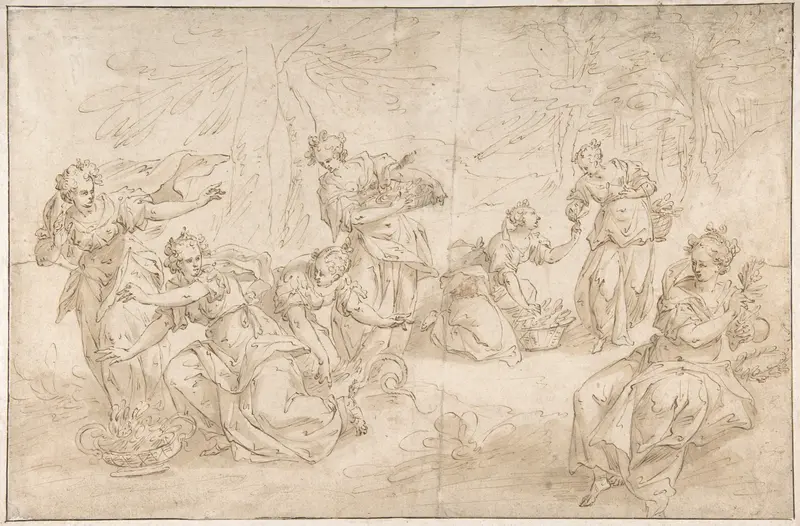 Eurydice Bitten by a Serpent Wall Art by Hendrick de Clerck - High-Resolution Digital Print