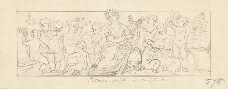 Euterpe, de muze van de Muziek Wall Art by Jan Kamphuijsen - High-Resolution Digital Print
