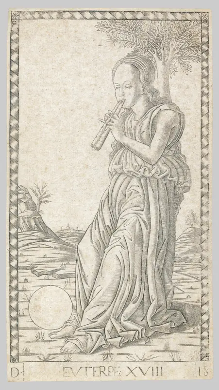 Euterpe (Euterpe XVIII) Wall Art by Master of the E-Series Tarocchi - High-Resolution Digital Print