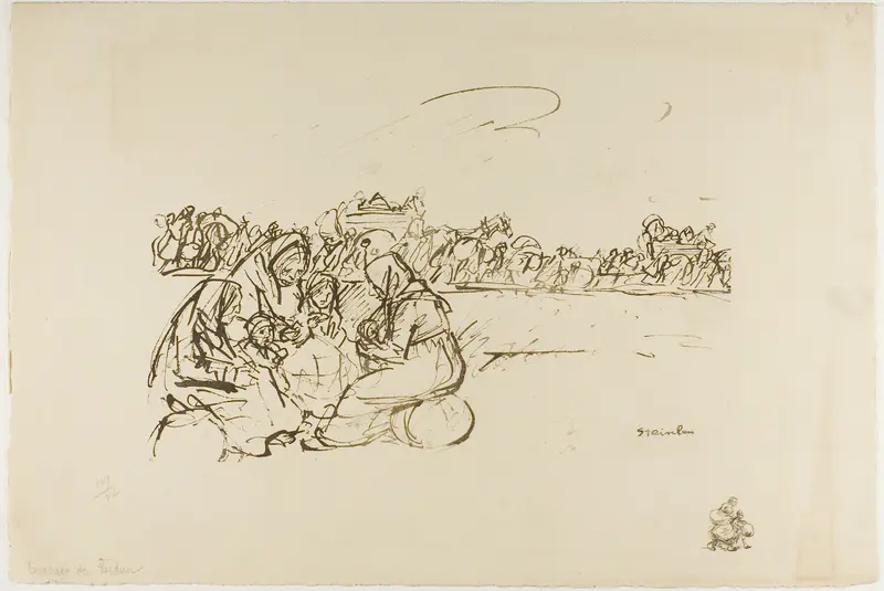 Evacuees from Verdun, plate thirty from Actualités