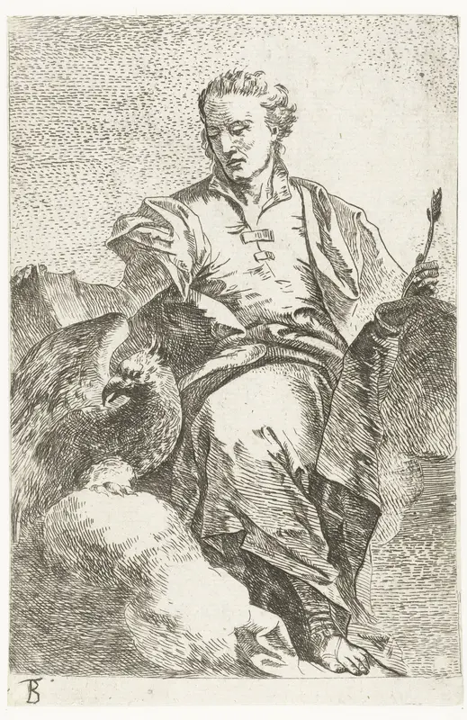 Evangelist Johannes met adelaar Wall Art by Unknown - High-Resolution Digital Print