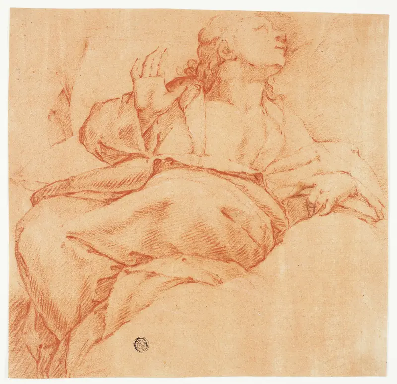 Evangelist Looking Upward Wall Art by Luca Giordano - High-Resolution Digital Print