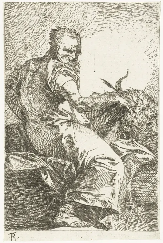Evangelist Lucas met os Wall Art by Unknown - High-Resolution Digital Print