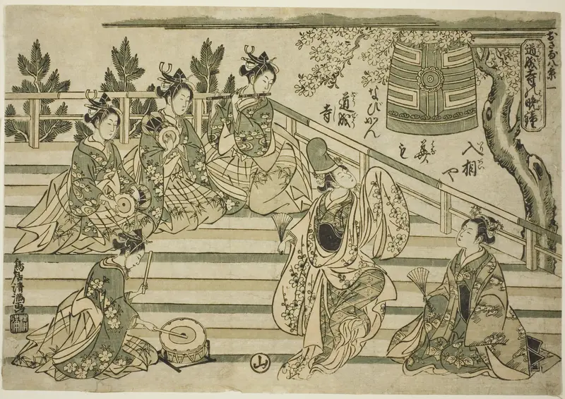 Evening Bell of Dojoji (Dojoji no bansho), no. 1 from the series "Eight Views of Children (Osana hakkei)"