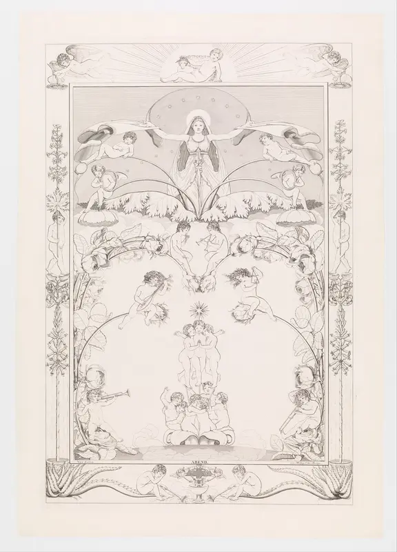 Evening, from the series The Times of the Day Wall Art by Philipp Otto Runge - High-Resolution Digital Print