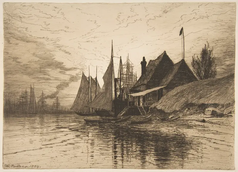 Evening, New York Harbor Wall Art by Henry Farrer - High-Resolution Digital Print