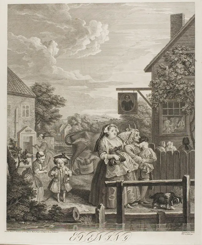 Evening, plate three from The Four Times of the Day