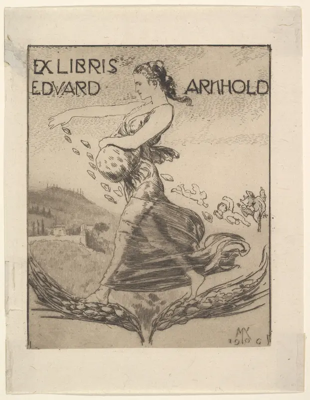 Ex Libris of Eduard Arnhold Wall Art by Max Klinger - High-Resolution Digital Print