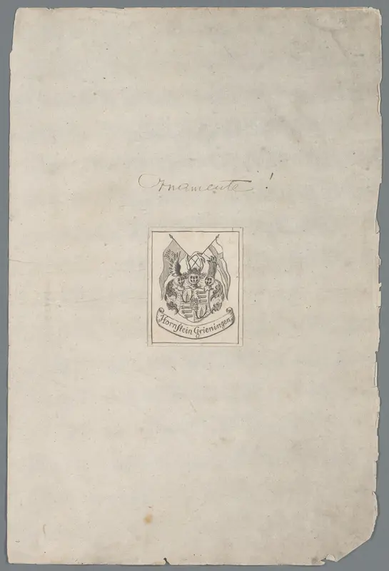 Ex libris van de familie Hornstein Grieningen Wall Art by anonymous - High-Resolution Digital Print