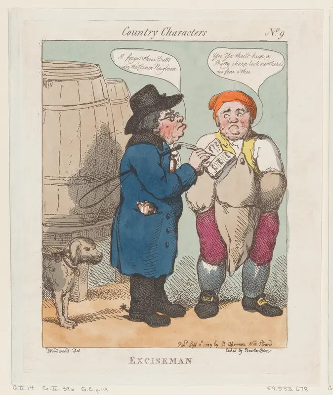 Exciseman Wall Art by Thomas Rowlandson - High-Resolution Digital Print